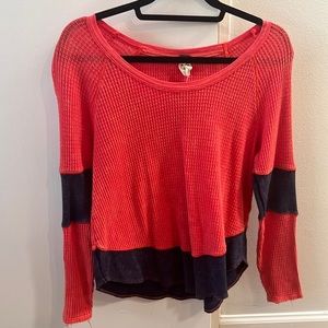 Waffle shirt from Free People size S